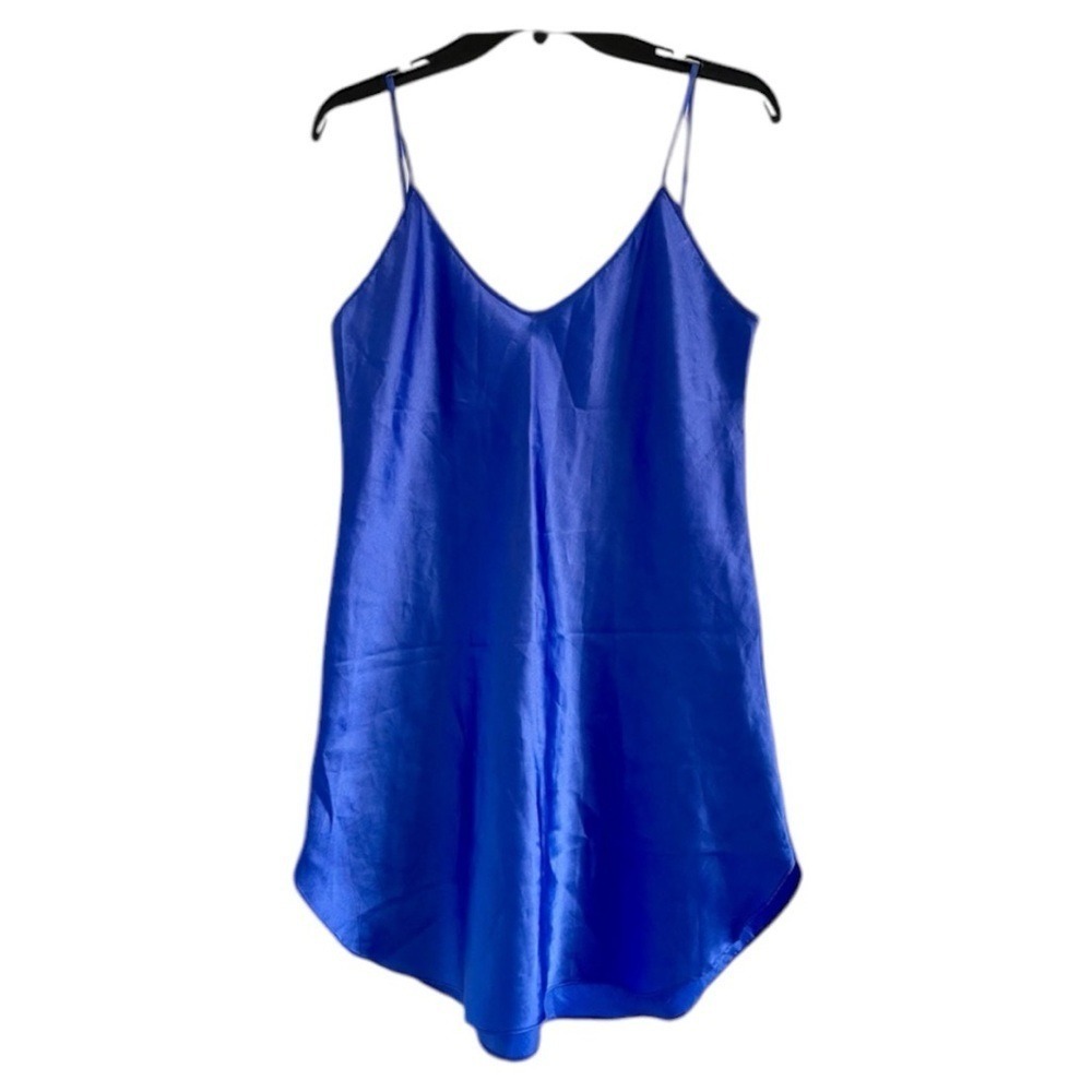 HONORS INTIMATES Women's Electric Blue Silky Cami Crop Top Lingerie-MEDIUM